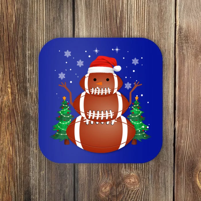 Christmas Football Player Xmas Santa Reindeer Gift Coaster