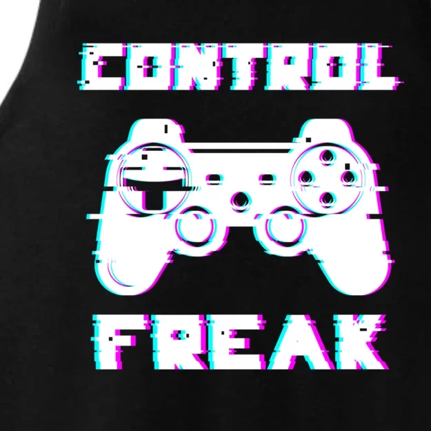 Control Freak Play Arcade Game Over Playing Games Gaming Win Cool Gift Ladies Tri-Blend Wicking Tank