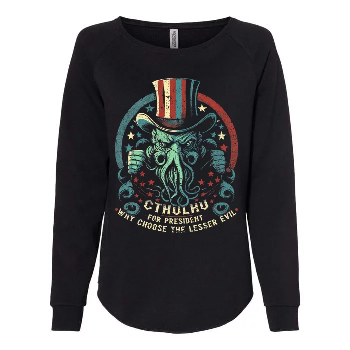 Cthulhu For President Election 2024 Cosmic Horror Womens California Wash Sweatshirt