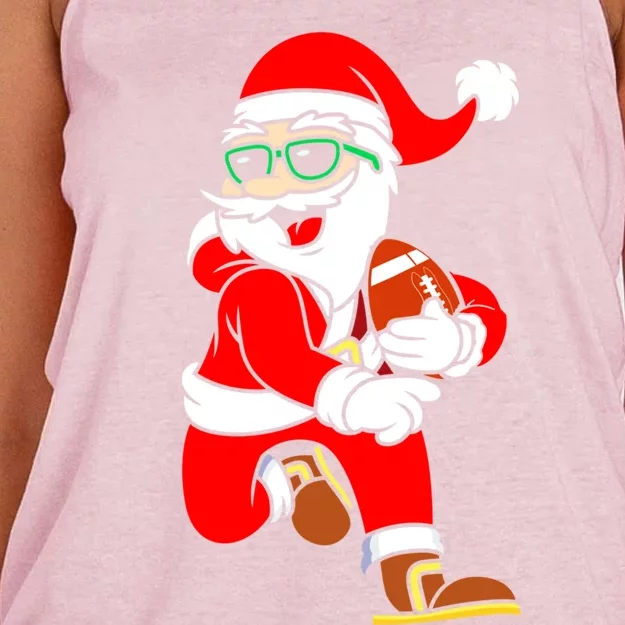 Chistmas Football Player Coach Touchdown Reindeer Xmas Gift Women's Knotted Racerback Tank