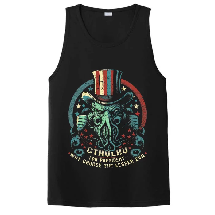 Cthulhu For President Election 2024 Cosmic Horror Cthulhu Performance Tank