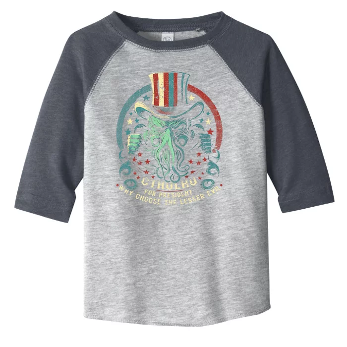 Cthulhu For President Election 2024 Cosmic Horror Cthulhu Toddler Fine Jersey T-Shirt