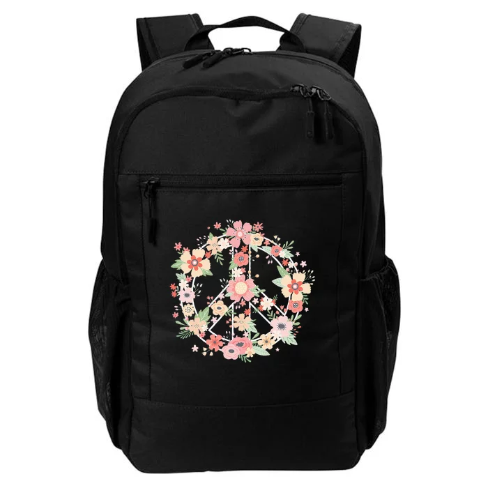 Colorful Flower Power Peace Sign Hippie Costume Daily Commute Backpack