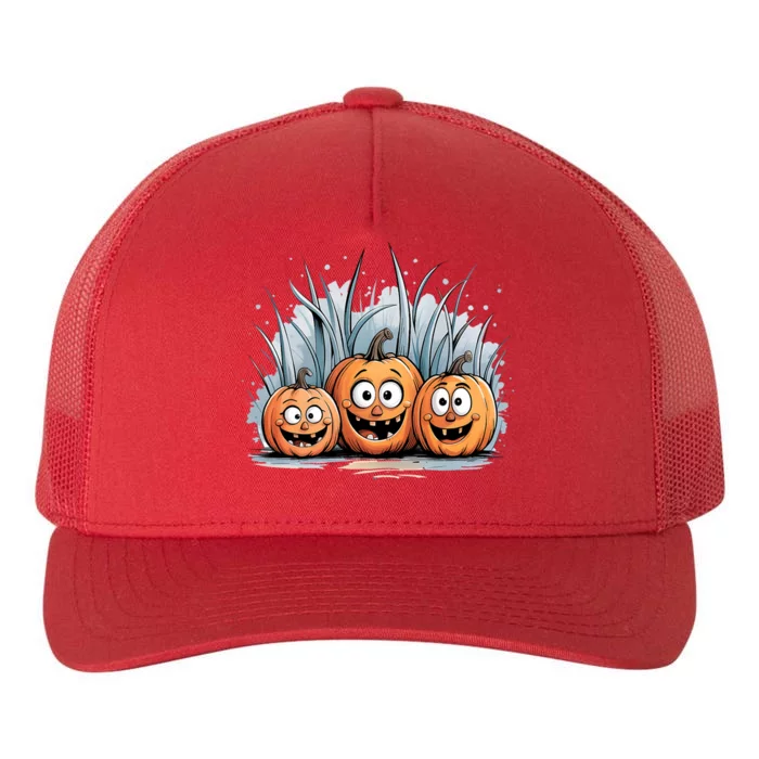 Cute Funny Pumpkin For Halloween And Thanksgiving Yupoong Adult 5-Panel Trucker Hat