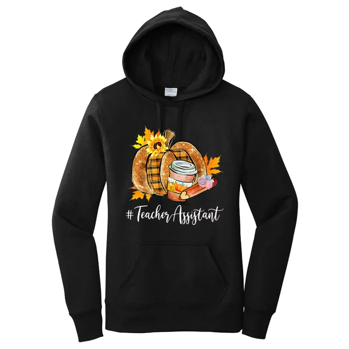 Cozy Fall Pumpkin Latte for Teacher Assistants Women's Pullover Hoodie