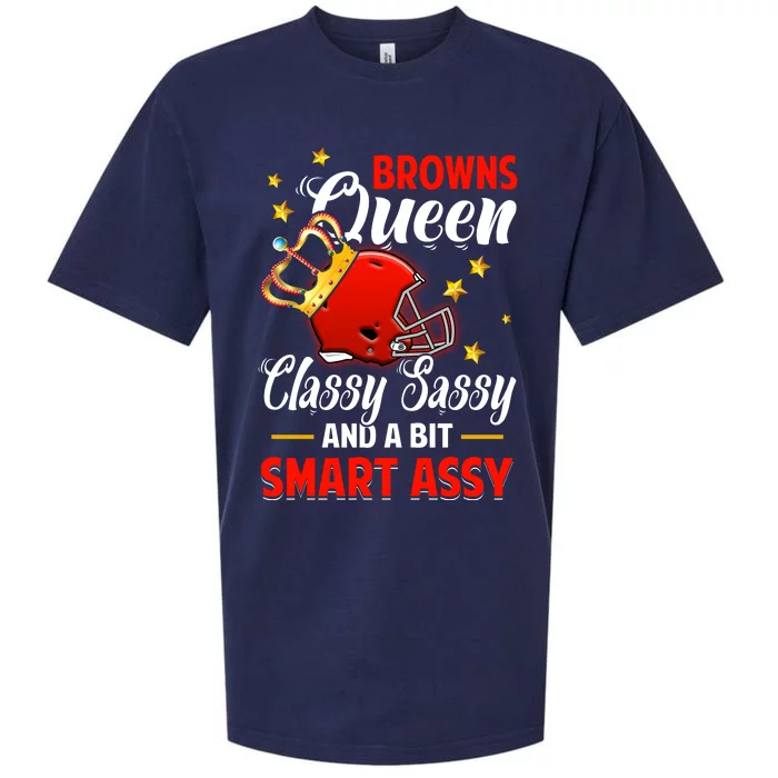 Cleveland Football Queen Classy Sassy And A Bit Smart Assy Sueded Cloud Jersey T-Shirt