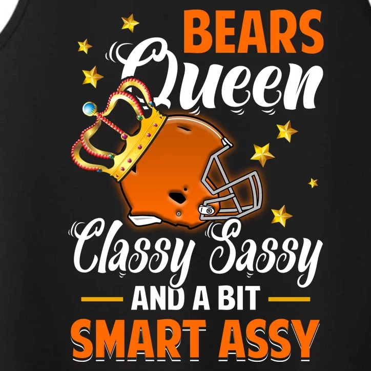 Chicago Football Queen Classy Sassy And A Bit Smart Assy Performance Tank