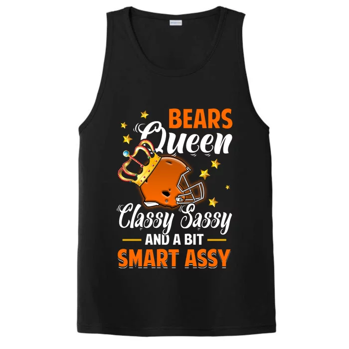 Chicago Football Queen Classy Sassy And A Bit Smart Assy Performance Tank