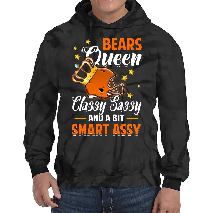 Chicago Football Queen Classy Sassy And A Bit Smart Assy Tie Dye Hoodie