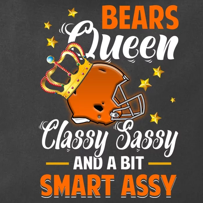 Chicago Football Queen Classy Sassy And A Bit Smart Assy Zip Tote Bag