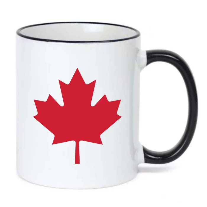 Canadian Flag Red Maple Leaf Canada Day Black Color Changing Mug