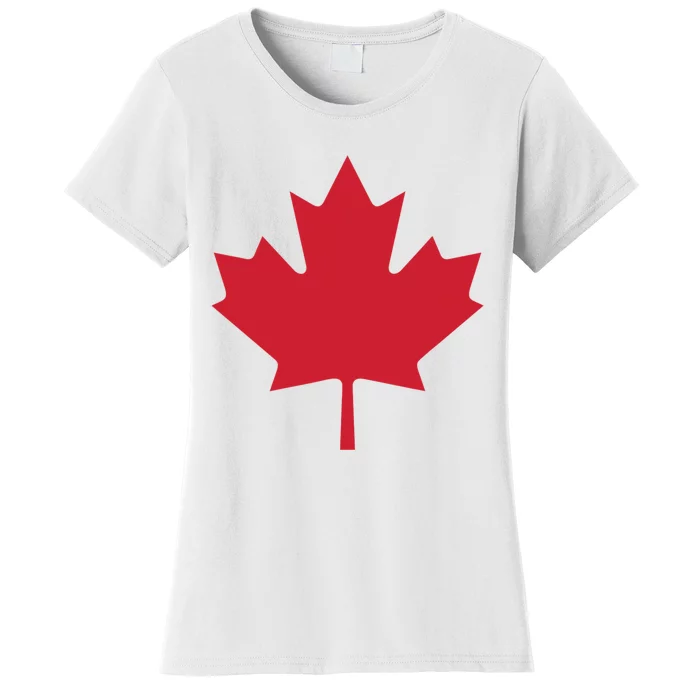 Canadian Flag Red Maple Leaf Canada Day Women's T-Shirt