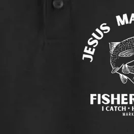 Christian Fishermen Religious Bible Verse Fishing Dry Zone Grid Performance Polo