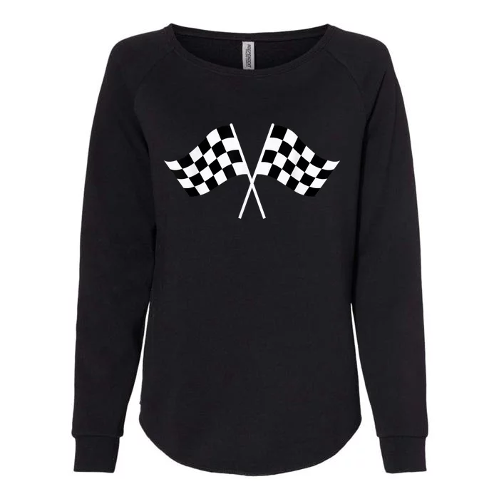 Checkered Flag Racing Womens California Wash Sweatshirt