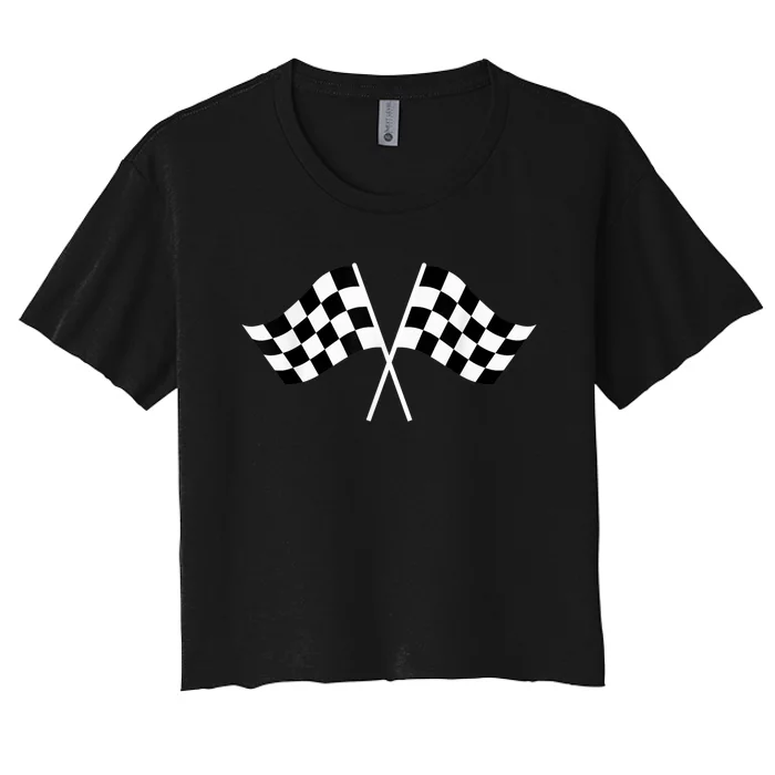 Checkered Flag Racing Women's Crop Top Tee