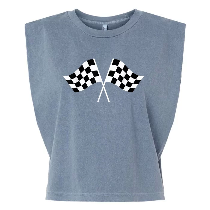 Checkered Flag Racing Garment-Dyed Women's Muscle Tee