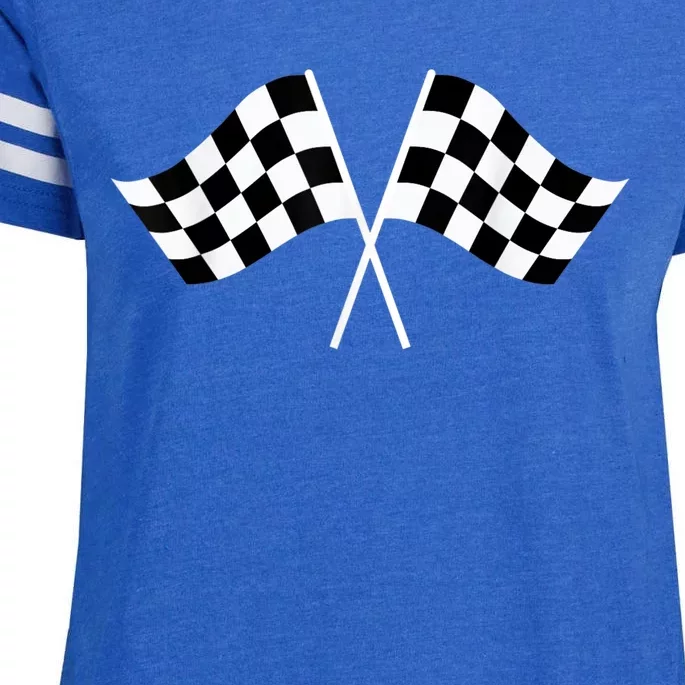 Checkered Flag Racing Enza Ladies Jersey Football T-Shirt