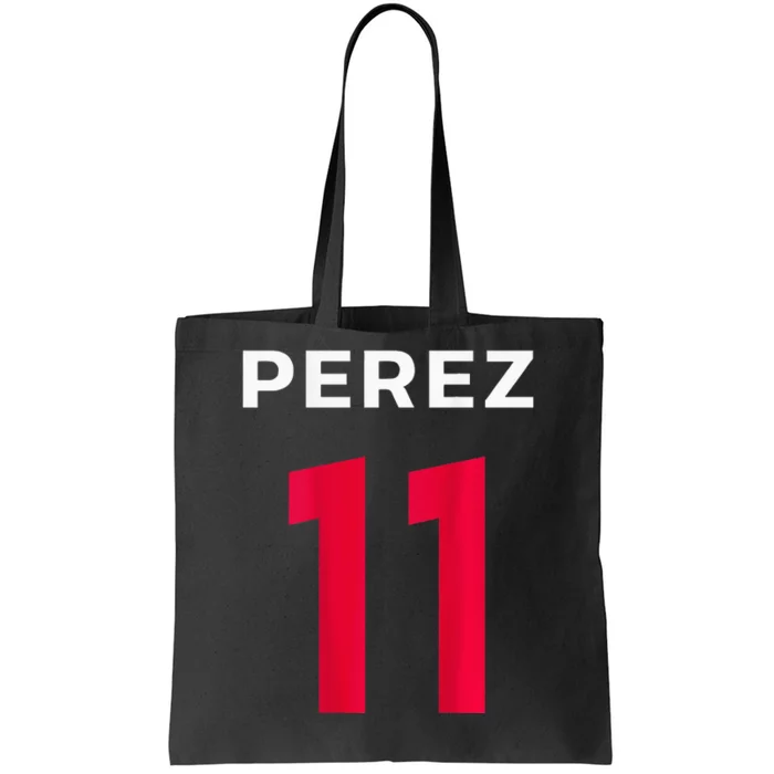 Checo Formula Racing Driver 11 Fan Team Hecho En Mexico Tote Bag