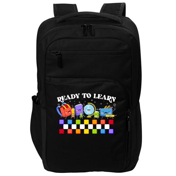 Cute Funny Ready To Learn Back To School Impact Tech Backpack