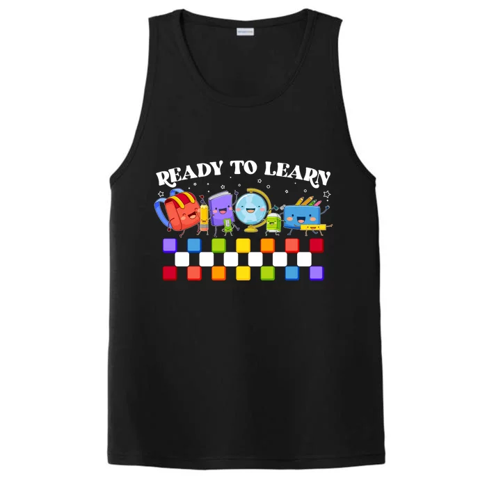 Cute Funny Ready To Learn Back To School Performance Tank