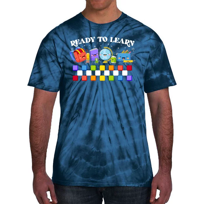 Cute Funny Ready To Learn Back To School Tie-Dye T-Shirt