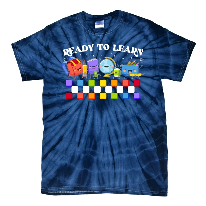 Cute Funny Ready To Learn Back To School Tie-Dye T-Shirt