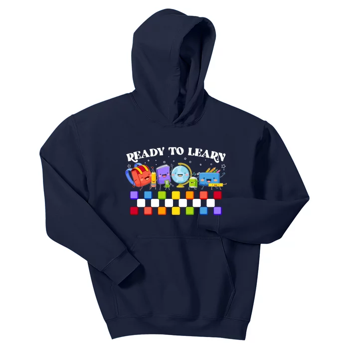 Cute Funny Ready To Learn Back To School Kids Hoodie