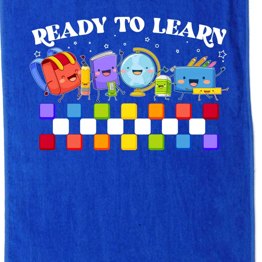 Cute Funny Ready To Learn Back To School Platinum Collection Golf Towel