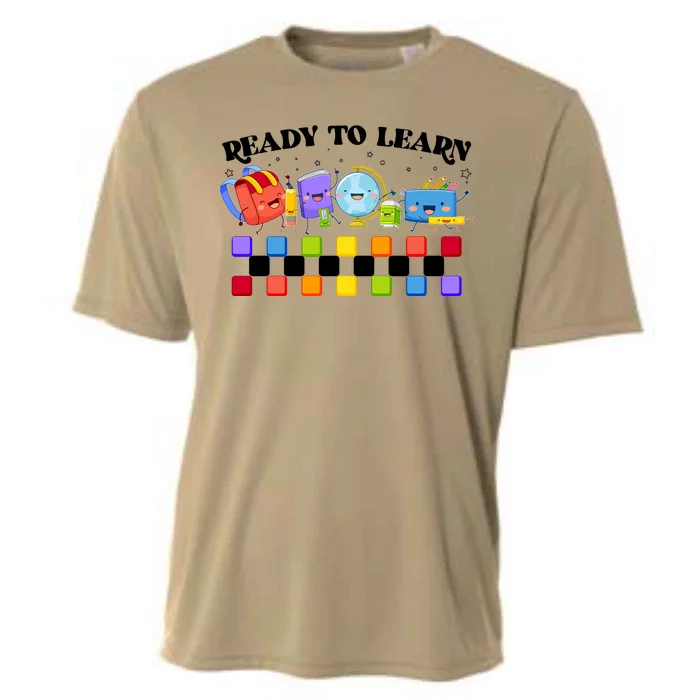 Cute Funny Ready To Learn Back To School Cooling Performance Crew T-Shirt