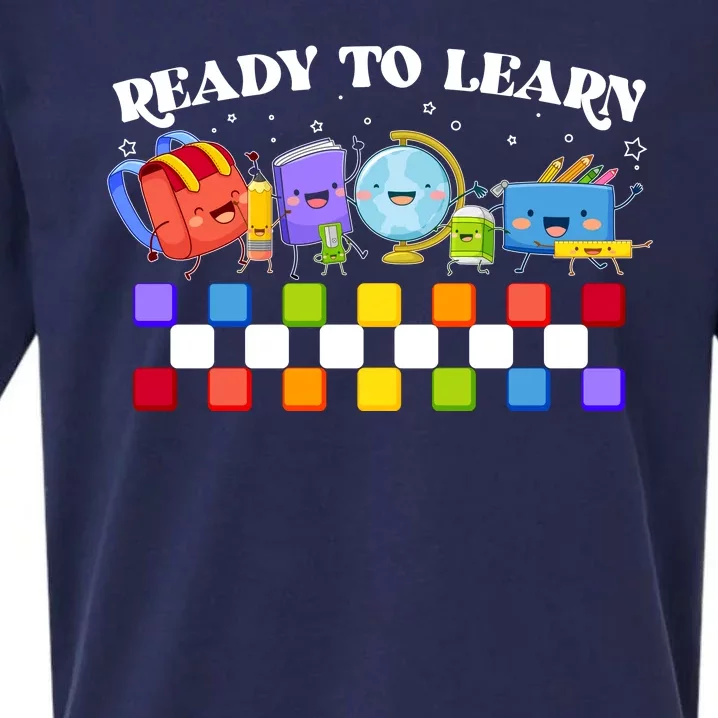 Cute Funny Ready To Learn Back To School Sueded Cloud Jersey T-Shirt