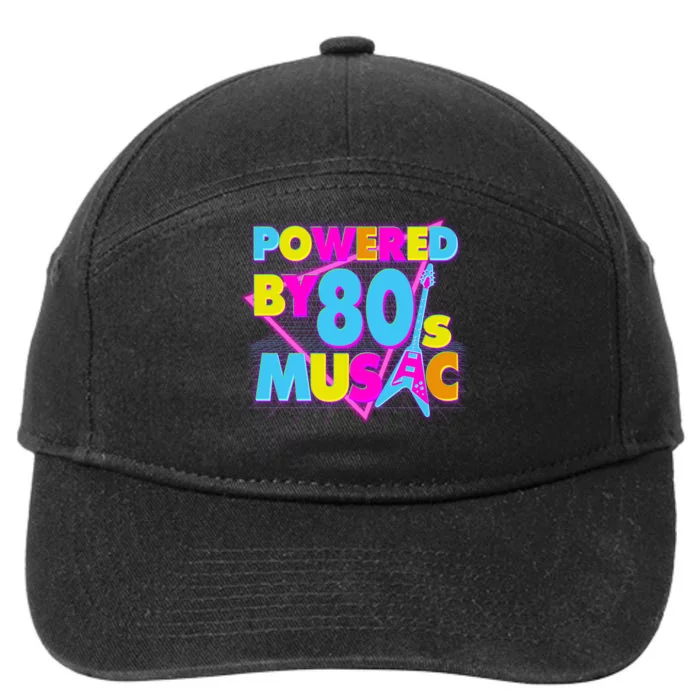 Cool Funny Retro Powered By 80's Music 7-Panel Snapback Hat