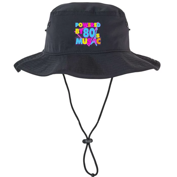 Cool Funny Retro Powered By 80's Music Legacy Cool Fit Booney Bucket Hat