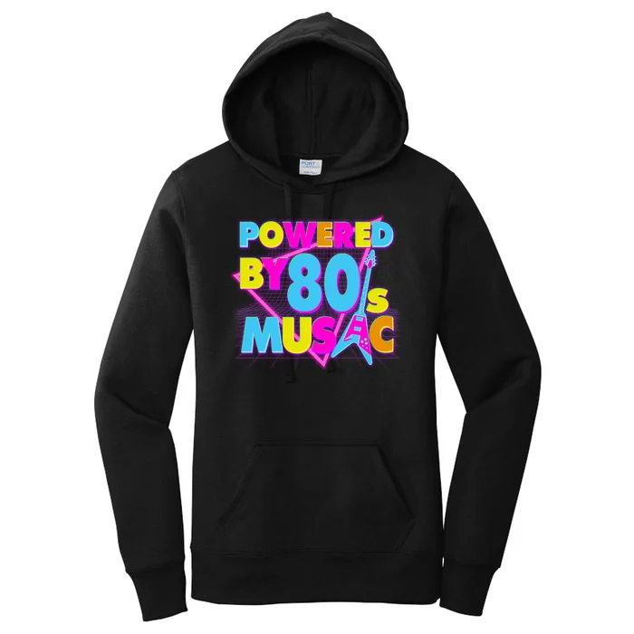 Cool Funny Retro Powered By 80's Music Women's Pullover Hoodie