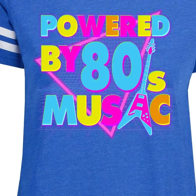 Cool Funny Retro Powered By 80's Music Enza Ladies Jersey Football T-Shirt