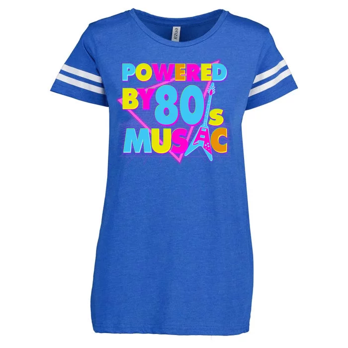 Cool Funny Retro Powered By 80's Music Enza Ladies Jersey Football T-Shirt