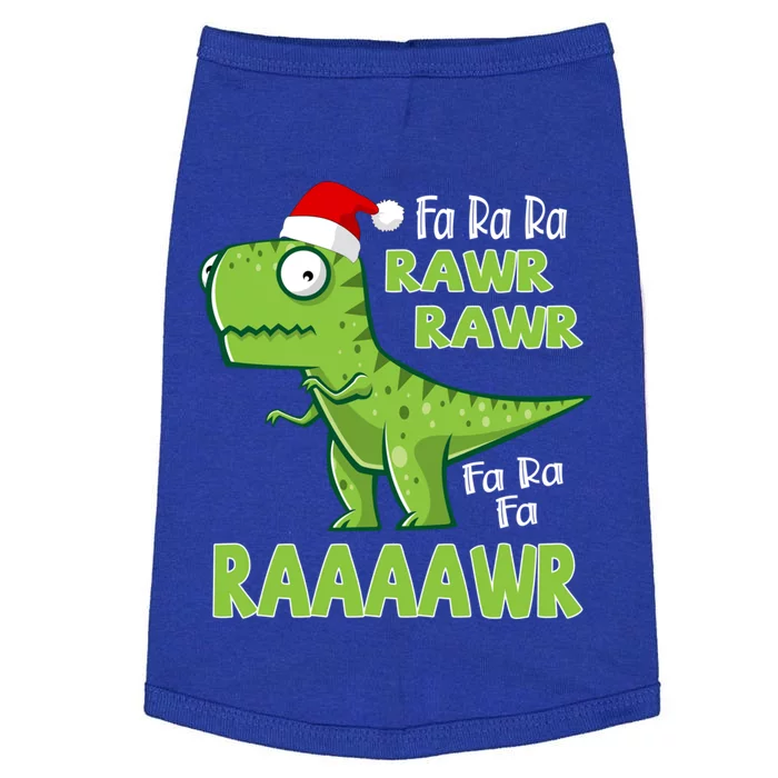 Cute Fa Ra Ra Rawr Santa Claus T Rex Dinosaur Christmas Day Great Gift Doggie Tank