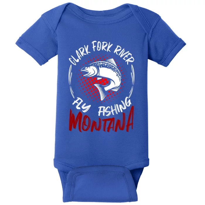 Clark Fork River Fly Fishing Montana Cool Fisher Gift Baby Bodysuit