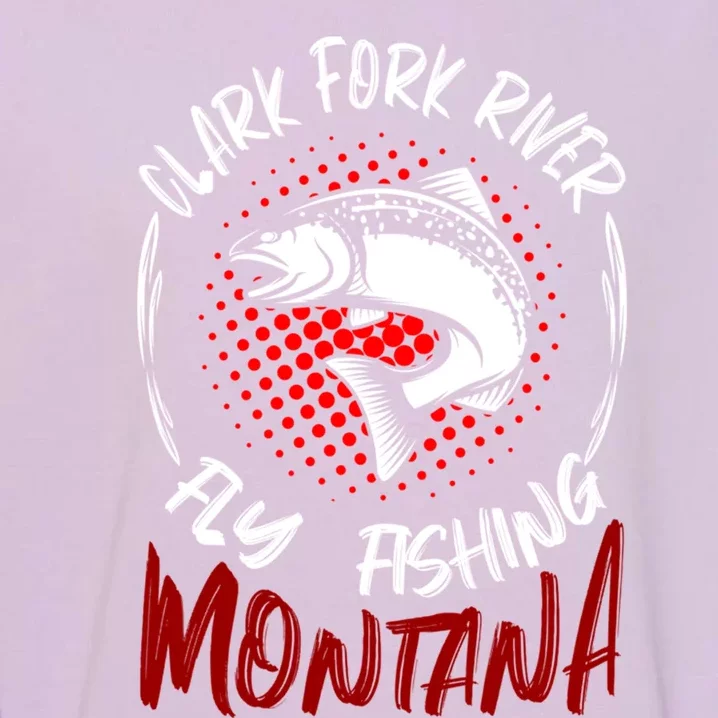 Clark Fork River Fly Fishing Montana Cool Fisher Gift Garment-Dyed Sweatshirt