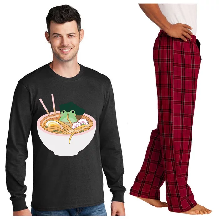 Cute Frog Ramen Long Sleeve Pajama Set