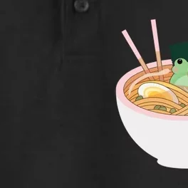 Cute Frog Ramen Dry Zone Grid Performance Polo