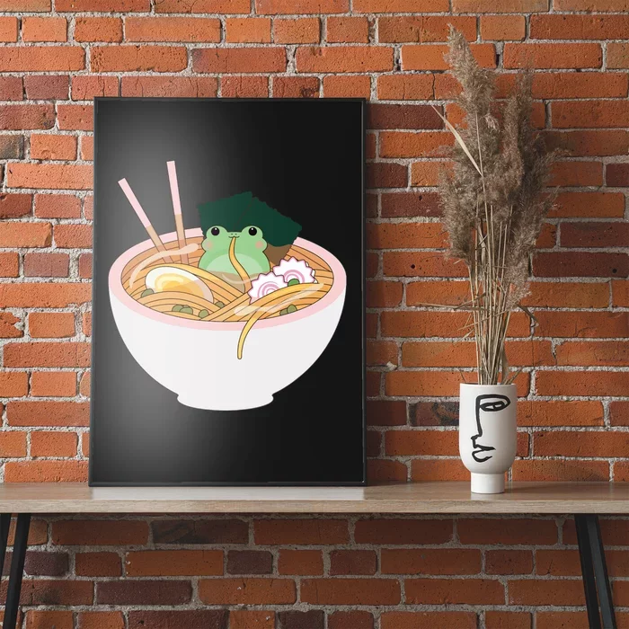 Cute Frog Ramen Poster