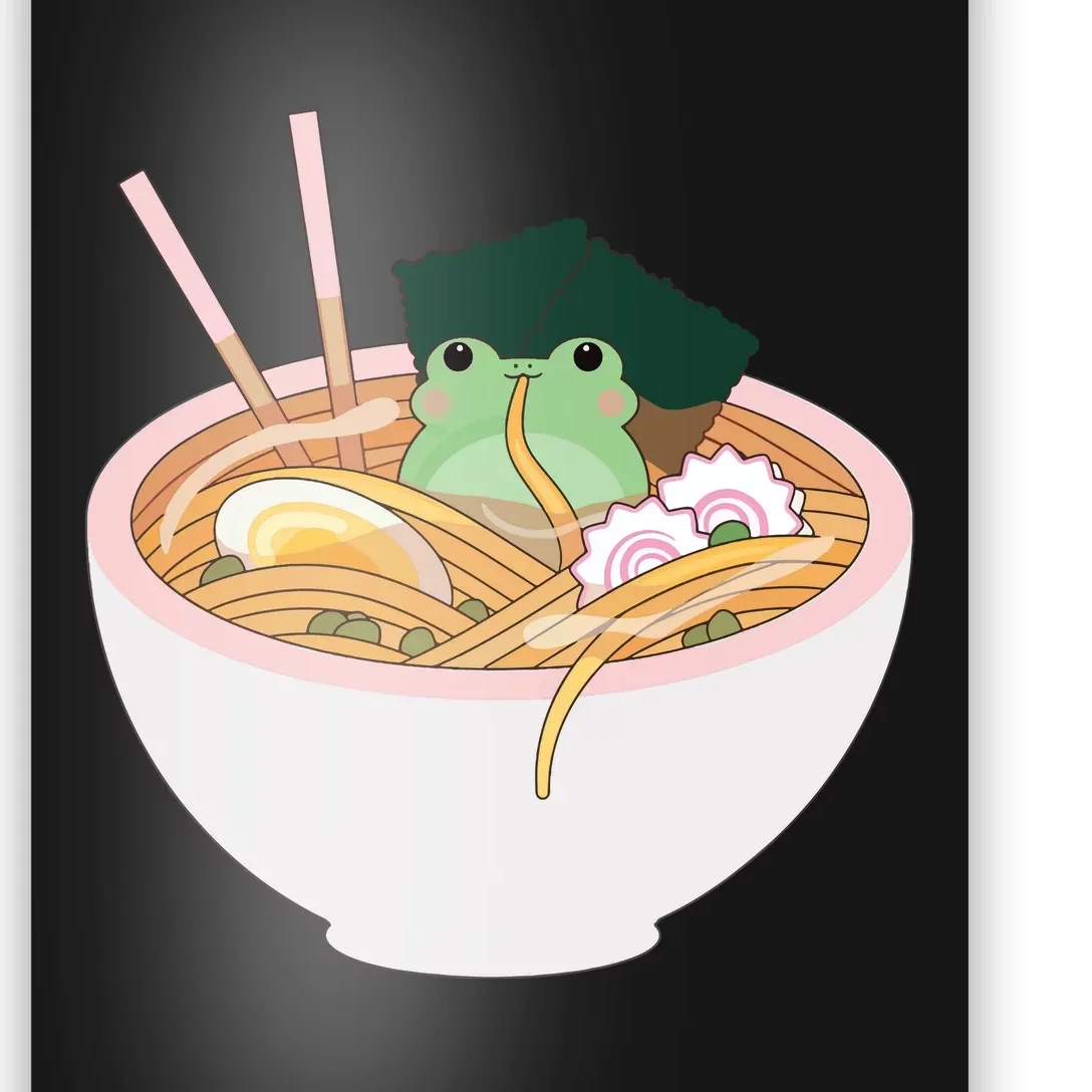 Cute Frog Ramen Poster