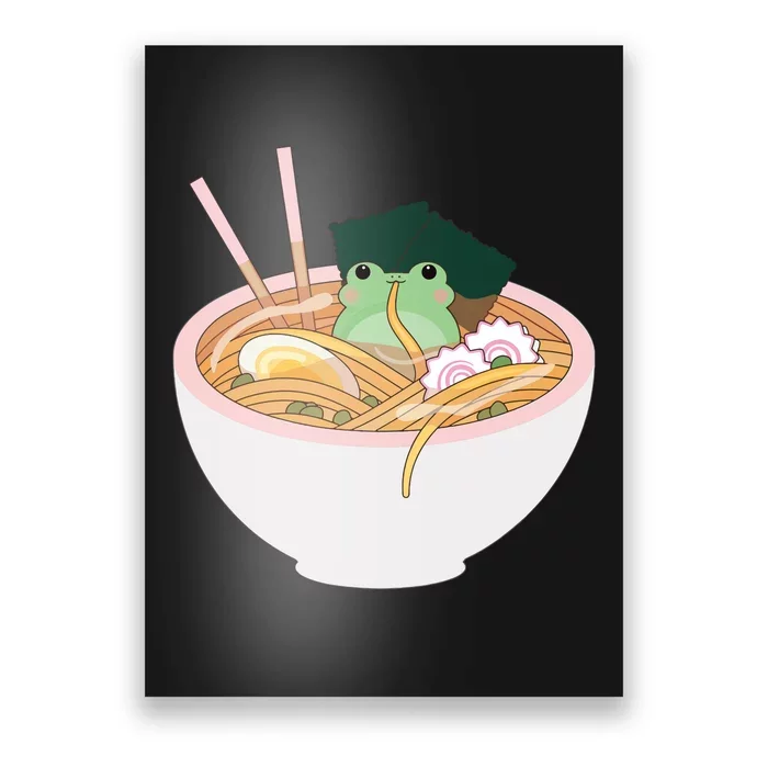 Cute Frog Ramen Poster