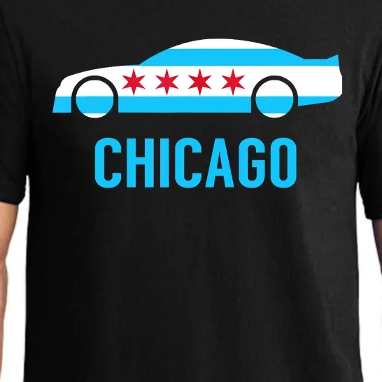 Chicago Flag Race Car Pajama Set