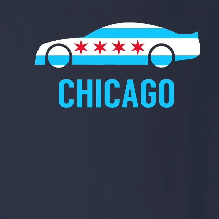 Chicago Flag Race Car Toddler Long Sleeve Shirt