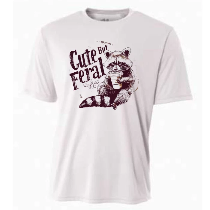 Cute Feral Raccoon Cooling Performance Crew T-Shirt