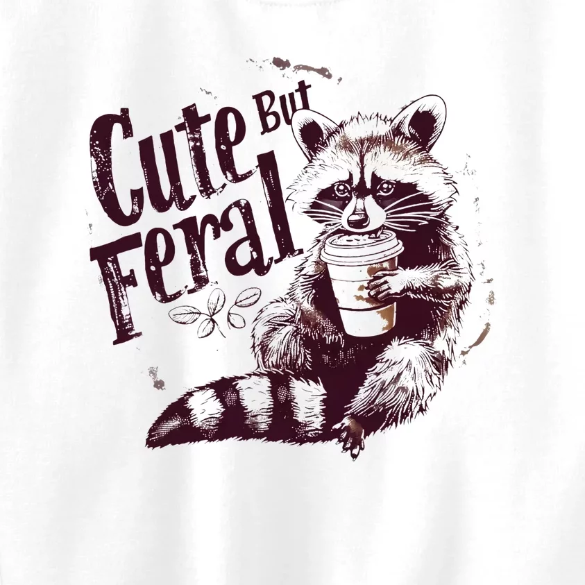 Cute Feral Raccoon Kids Sweatshirt