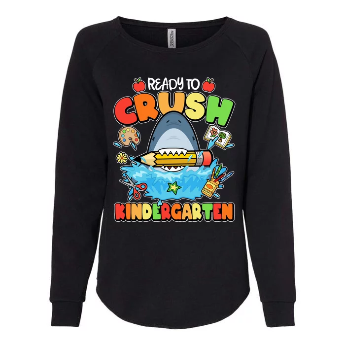 Cute Funny Ready To Crush Kindergarten School Shark Womens California Wash Sweatshirt