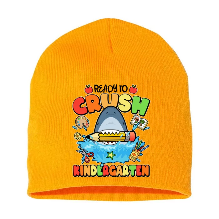 Cute Funny Ready To Crush Kindergarten School Shark Short Acrylic Beanie