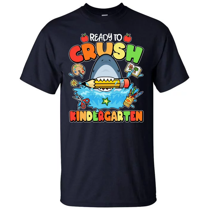 Cute Funny Ready To Crush Kindergarten School Shark Tall T-Shirt